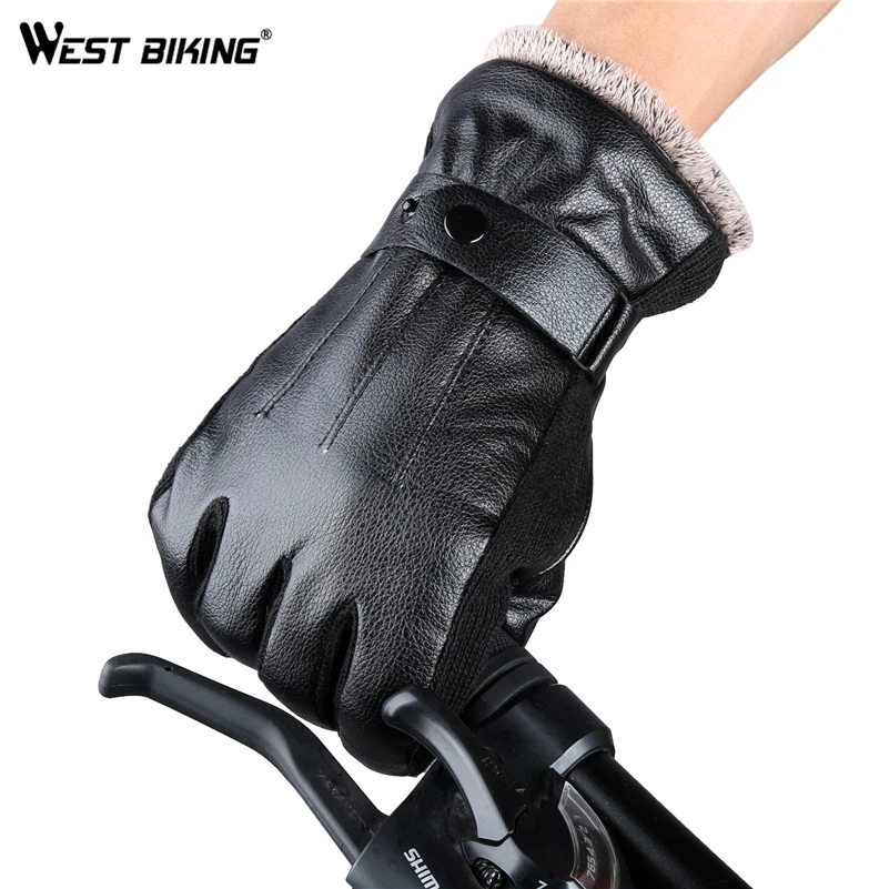 leather cycling gloves full finger