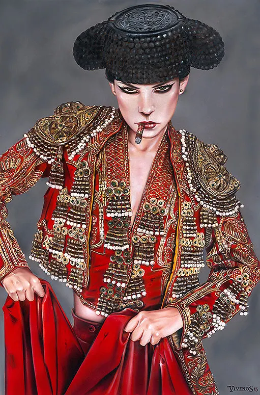 

Handmade Classical Reproduction oil paintings of Brian M Viveros large wall pictures for living room smoking girl