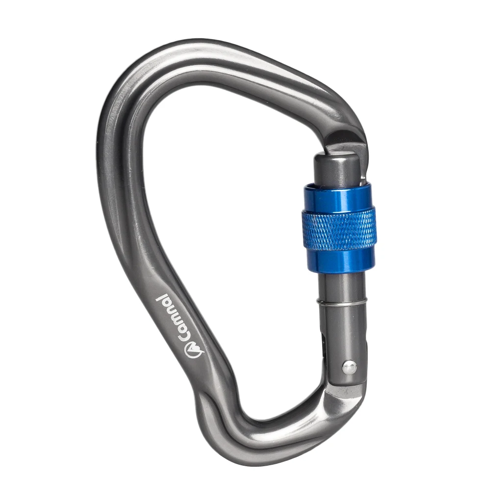 23KN Climbing Carabiner Mountaineering D Type Metal Clip Auto Locking D Carabiner Clip Heavy Duty Rock Climbing Carabiner