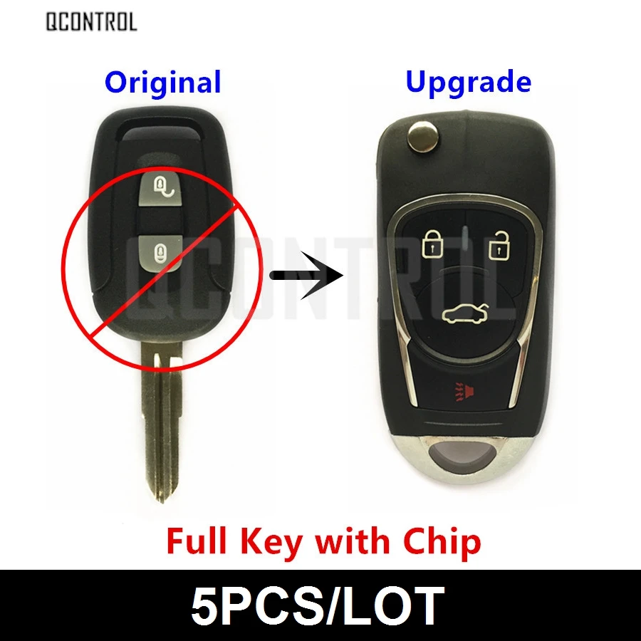 

QCONTROL Upgraded Car Remote Key with Chip for CHEVROLET/HOLDEN/OPEL/VAUXHALL OKA-151T for Captiva Antara 2006 - 2010