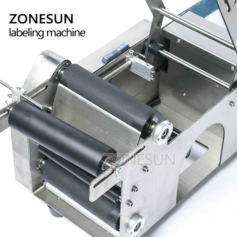 ZONESUN LY-50 Полуавтоматическая круглая машина для этикетирования бутылок этикетка ручная маркировочная машина для пластиковых стеклянных бутылок