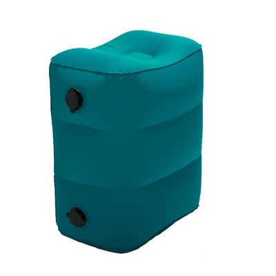 Новые Travelsky экологичный tpu легкий u-shape форме, благодаря чему создается ощущение невесомости с Подушка/ч-shanpe Подушка/ТПУ для ног/надувная подушка для путешествий - Цвет: 16437D-2valve Blue