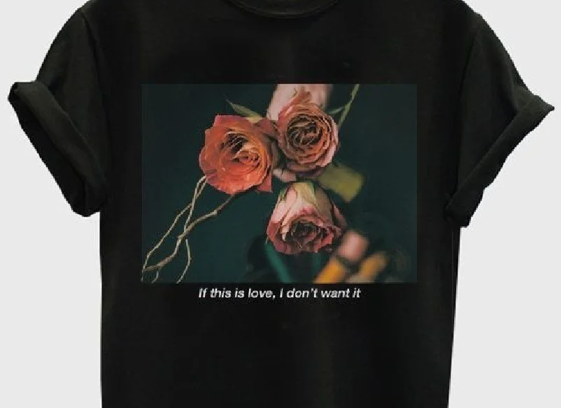 Футболка Kuakuayu HJN с надписью If Is Love I Not Want It|Футболки| |