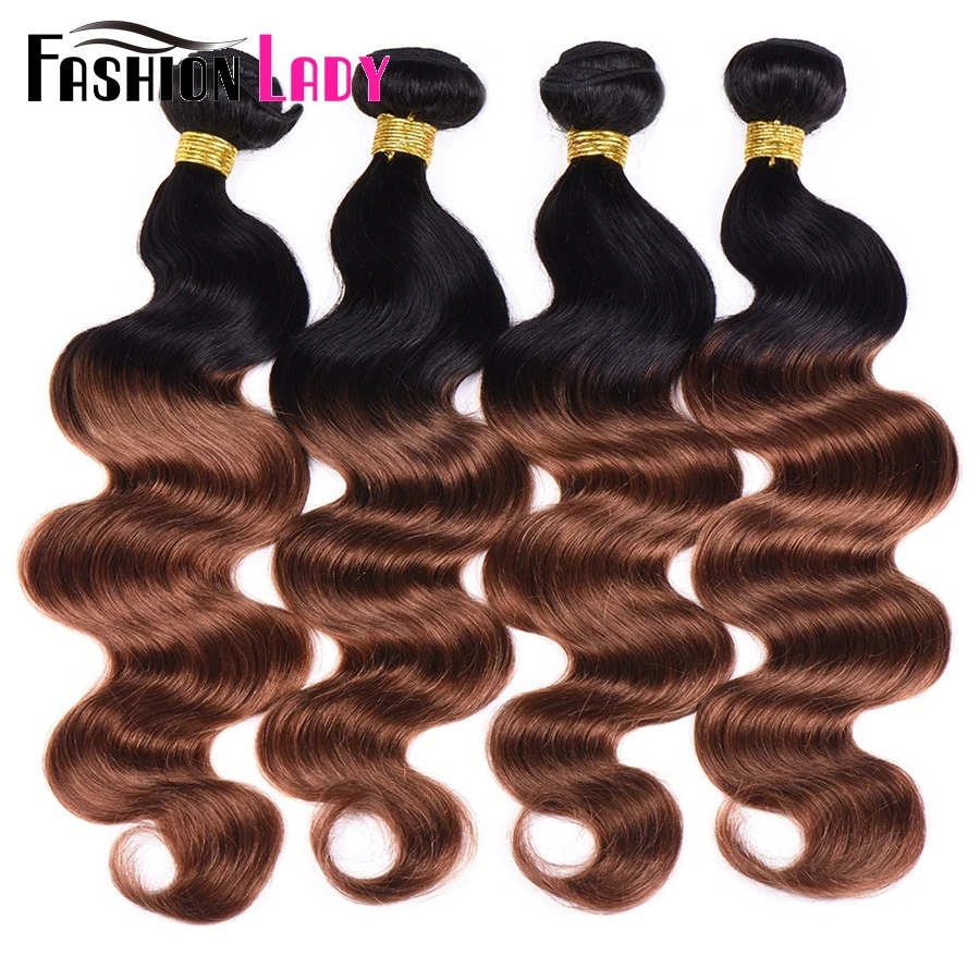 Fashion Lady Pre-Colored 1B/30 Ombre Brazilian Body Wave Hair One Piece 100% Human Hair Weave Bundles Non-remy Hair Extensions brazilian-body-wave-hair-bundles