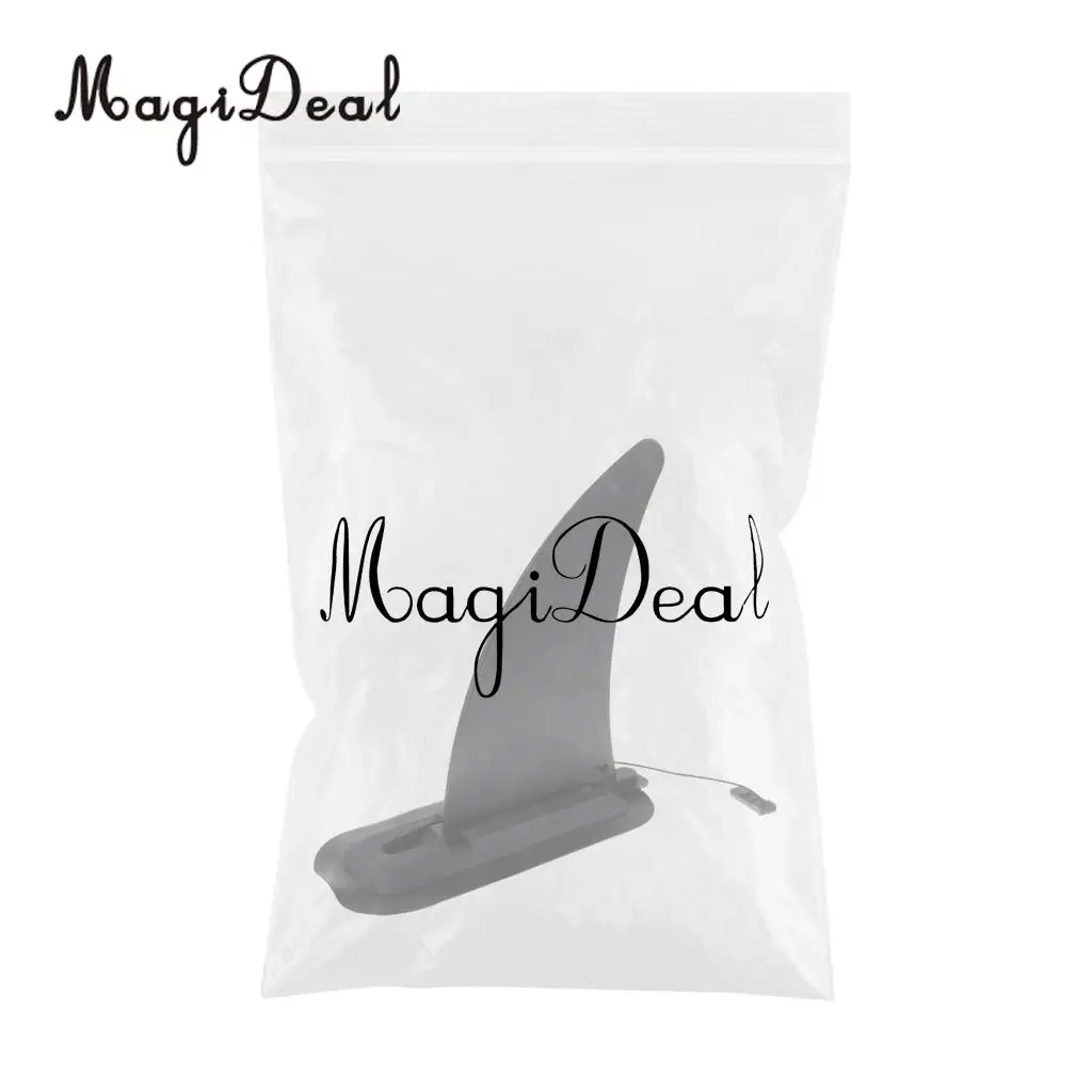 MagiDeal High Quality 1Pc Kayak Skeg Tracking Fin Split Fin Mounting Points Watershed Board Canoe Boat Replacement Acce Black