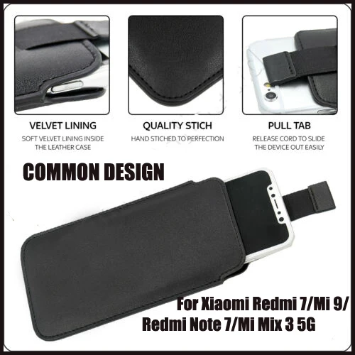 

Casteel PU Leather Case For Xiaomi Redmi 7 Redmi Note 7 Mi Mix 3 5G MI 9 MI9 Pull Tab Sleeve Pouch Bag Case Cover