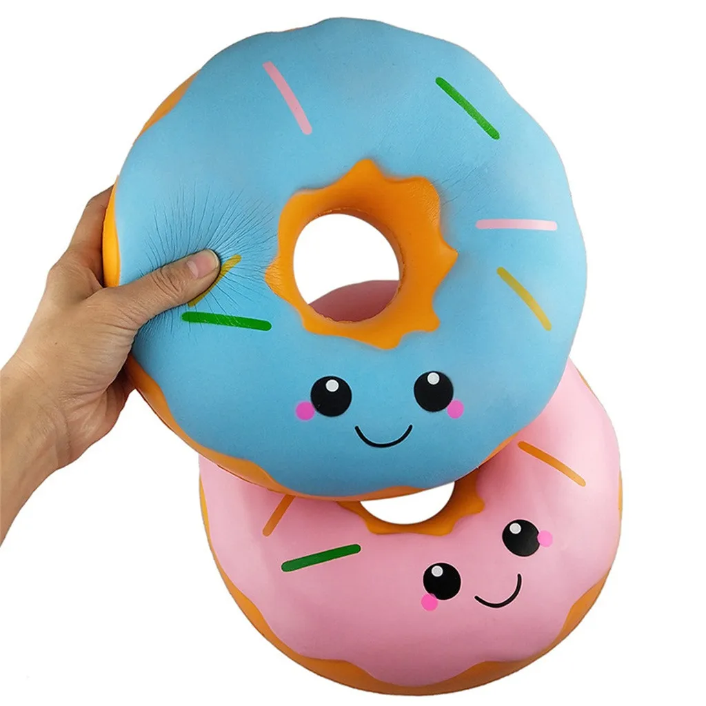 Очаровательные мягкие игрушки Kawaii Squeeze Jumbo пончик медленно поднимающийся крем ароматизированный стресс Сквош еда
