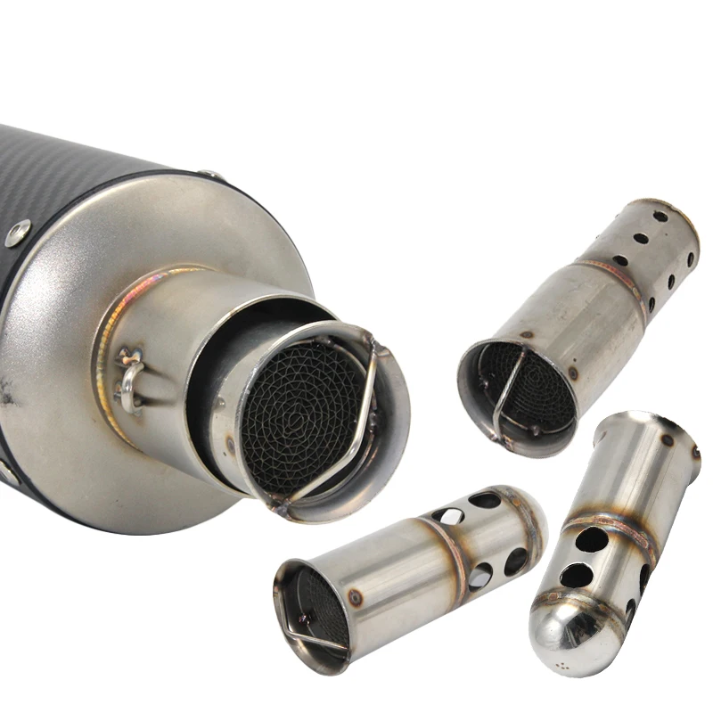 

51mm Front End DB Killer For Motorcycle Akrapovic Exhaust Muffler DB killer Catalyst Silencer Noise Sound Eliminator