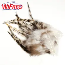 Wifeo [10ПК/сумка] натуральный Гризли перо Плюмаж вязания мушек для соленой воды Стример боковой линии перьев