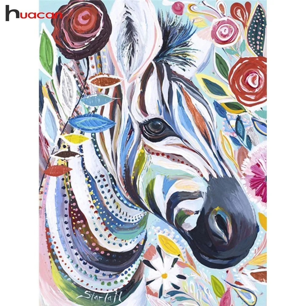 

HUACAN Diamond Painting Elephant And Horse Full Square Animals Series DIY 5D Diamond Mosaic Embroidery Needle Craft Wall Decor