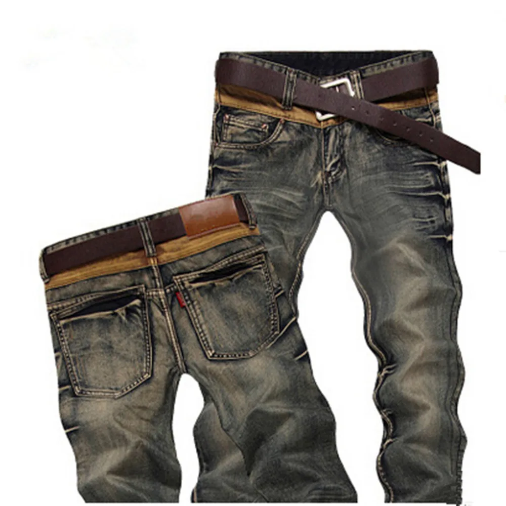 2017 Jeans Men Straight Denim Jeans Trousers Plus Size 29 40 High