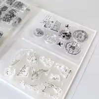 Clear Stamps & Sterven Stekken Opbergdoos Pocket Album Houdt 80 pcs Clear Postzegels 17.8x12.7 cm 2 per pagina Clear stamps organisatie