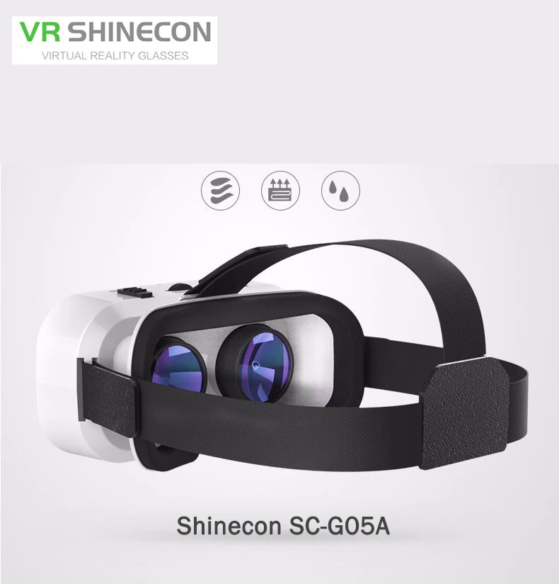 

2017 Hot Shinecon VR Virtual Reality 3D SC-G05A Glasses Helmet Google Cardboard for iPhone Samsung 4.7" 6 inch Smartphones