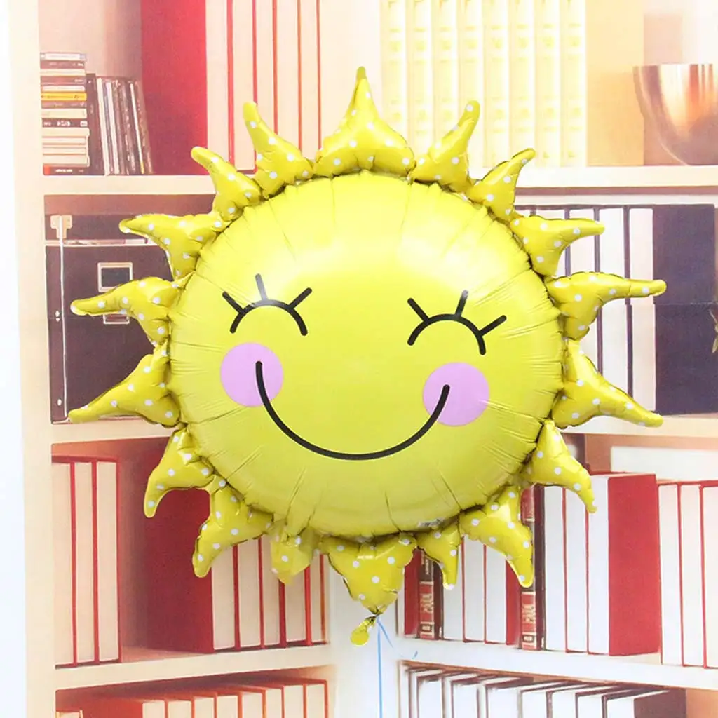 5pcs Sunshine Sun Flower Aluminum Foil Balloons Wedding Birthday Party Decor Kids Baby Shower Supplies Children Gifts