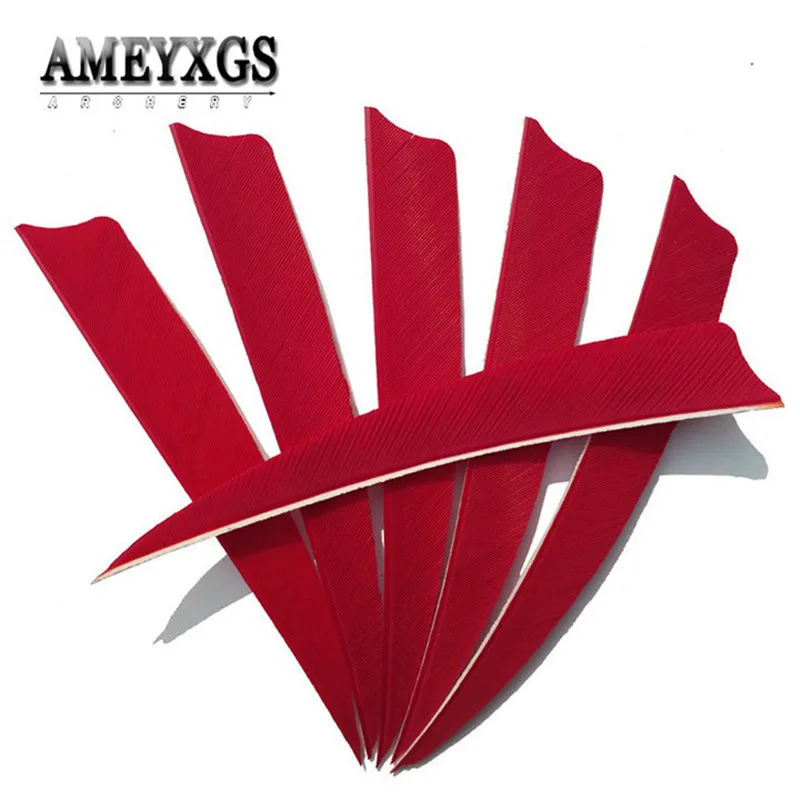 

60/100pcs 5inch Arrow Feather Right Wing Natural Turkey Feather Shield-shape Fletches For Hunting Shooting Archery Accessories