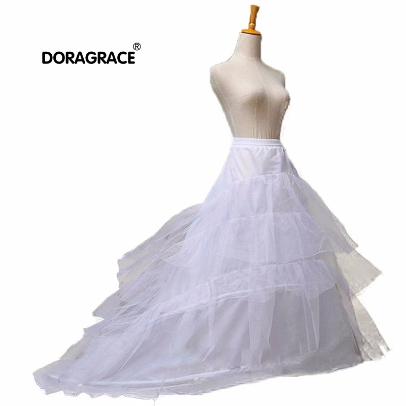 New-2-Hoops-3-Layers-Bridal-Petticoat-Wedding-Dress-Underskirt-Crinoline-Jupon-Wedding-Accessories
