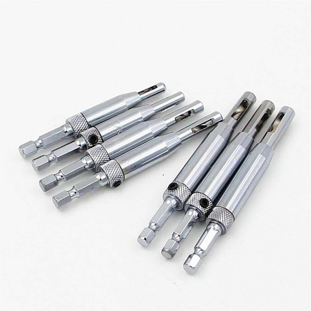 High Quality 7pcs Door Lock & Hinge Drill Bit Set Self Centering Pilot