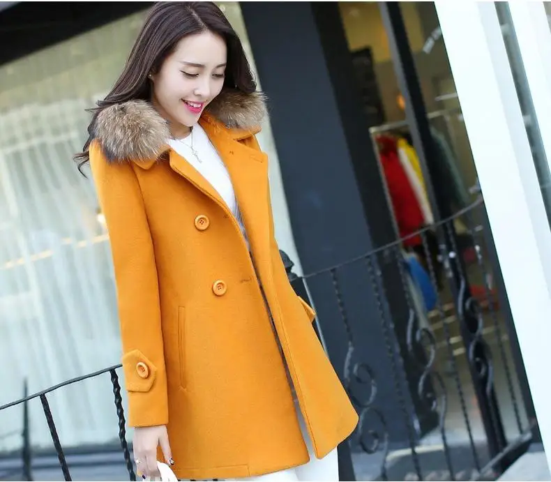 

Large Size Women's Woolen Coat Fat Mm Autumn And Winter Clothes New 2018 Windbreaker Fat Sister Was Thin In The Long Woolen Coat