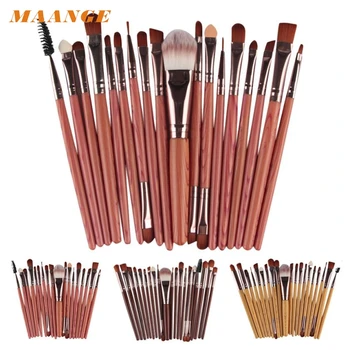 

20 pcs Makeup Brush Set tools Goat Hair Make-up Toiletry Kit Wool Powder Make Up Brush Set JAN20