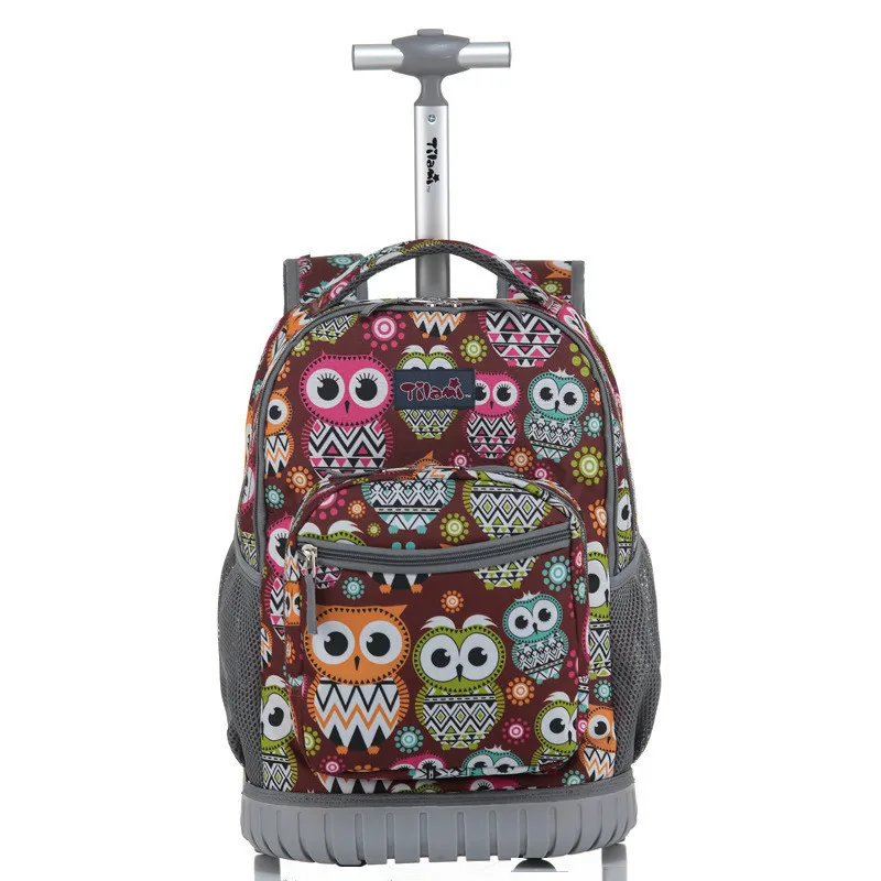 

Rolling Backpack Children Trolley School Bags Laptop 18 Inch Multifunction Wheeled Bookbag Travel Bag For Kids And Students
