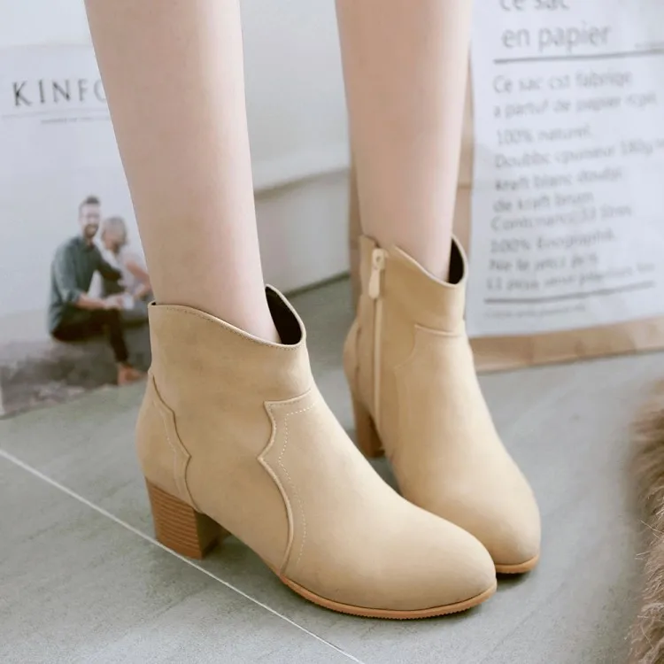 

Big Size 9 10 11-16 boots women shoes ankle boots for women ladies boots shoes woman winter Side zipper solid color