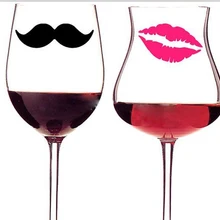 10 усов 10 губ виниловые наклейки для украшения свадьбы, кружки, чашки, бокал вина