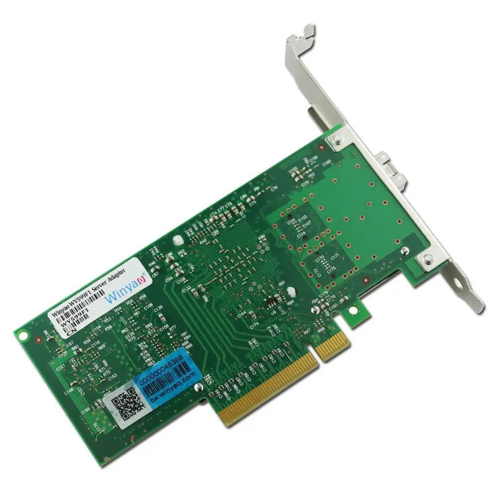 Winyao WY599F1 10 Гбит/с SFP+ LC Fibre PCIe 8x Ethernet серверный адаптер с SFP+ E10G41BTDA X520-DA1 82599 10000M Nic