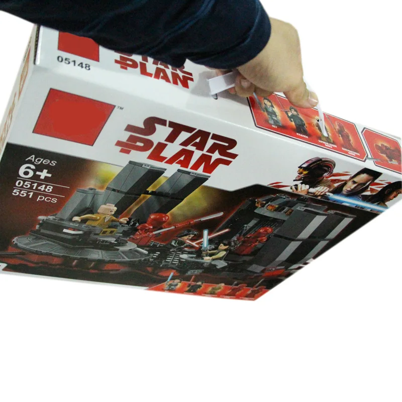 حرب النجوم Snoke على العرش غرفة مجموعة نموذج بناء مجموعات كتل الطوب لعب الاطفال