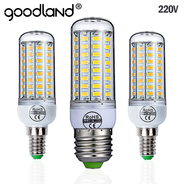 Goodland E27 LED Lamp 220V LED Bulb SMD 5730 E14 LED Light 24 36 48 56 69 72 LEDs Corn Bulbs Chandelier For Home Lighting 1
