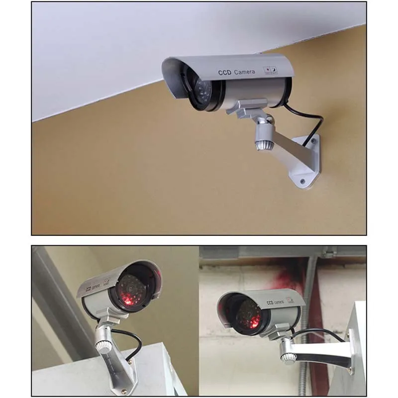 Dummy Camera Waterproof Outdoor Home Security Video Surveillance CCTV Dummy Cameras Bullet Camera With LED Light Fake Camera Dummy Camera Waterproof Outdoor Home Security Video Surveillance CCTV Dummy Cameras Bullet Camera With LED Light Fake Camera