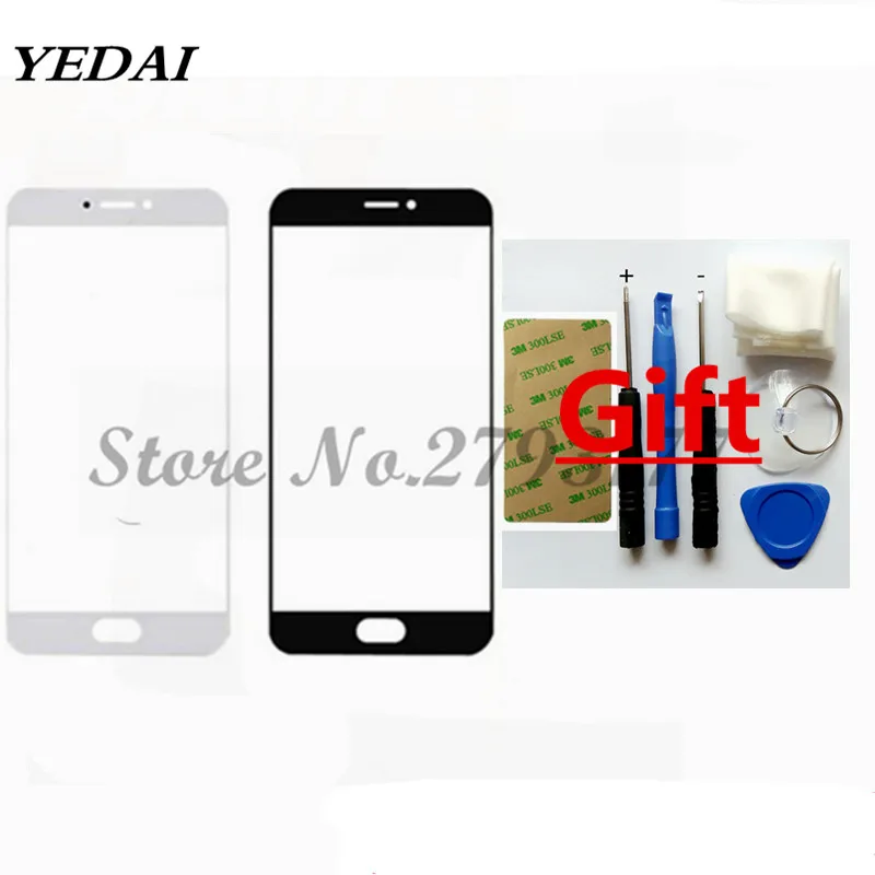 YEDAI бесплатная инструменты + Новый для Meizu MX6 Передняя Внешний Экран Стекло Замена