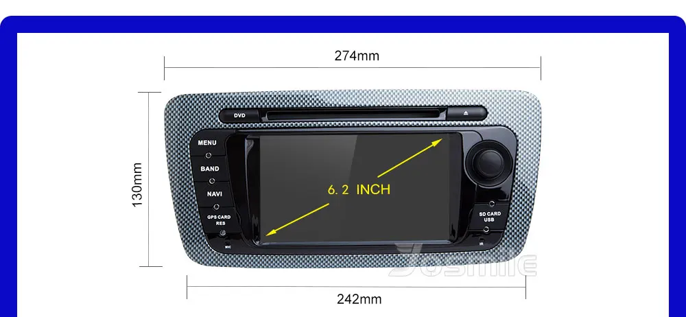 2 Din Car DVD Player Multimedia For Seat Ibiza 6J Cupra MK4 SportCoupe Ecomotive Radio 2009 2010 2011 2012 2013 GPS Navigation