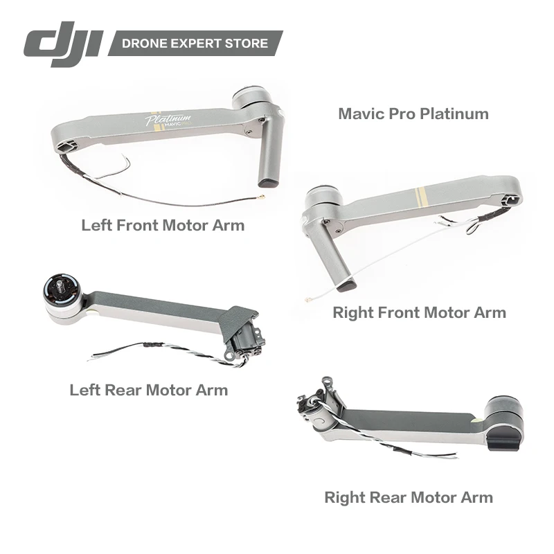 

Original DJI Mavic Pro Platinum Body Shell Back Rear/Front Right/Left Motor Arm(GKAS) Replacement Drone Repair Accessories