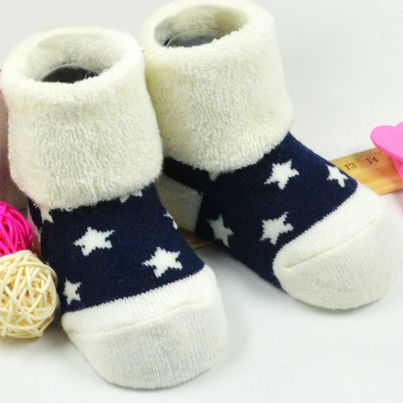 

3Pair Baby Infant Children Sock Cute Star Socks 100% Cotton Suitable 3M-3 Year Newborn Non-Slip Sock Kis Children's Clothing