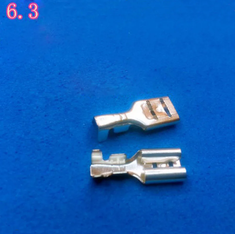 6.3mm Plug Spring Terminals Cold Terminal Splice Plug Wire Thickness 0