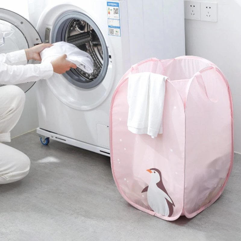 

Cute Pattern Folding Dirty Clothes Laundry Storage Basket Foldable Clothes Container Storage Bag Household Large Size