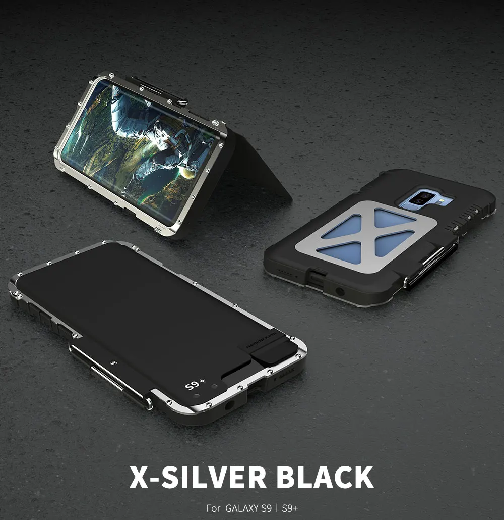 R-просто Броня King телефонные чехлы для samsung S8 S9 Железный человек Сталь металлический противоударный чехол с откидной крышкой для samsung S8 S9 Plus Note 8 Coque