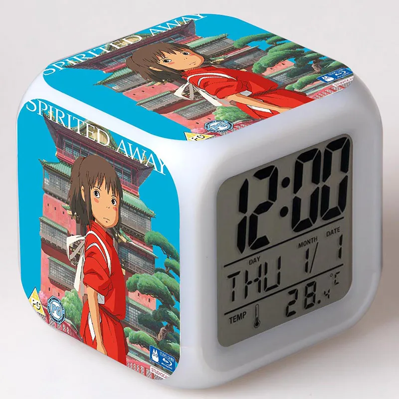 Унесенные призраками Японии Манга Аниме фигурки Juguetes светодио дный часы Touch яркая Огино Тихиро Figma игрушки для детей