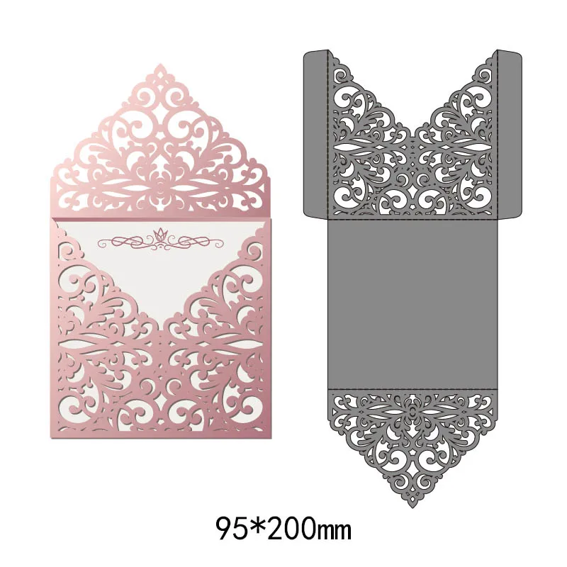 

Envelope Metal Cutting Dies Hollow Lacework for DIY Scrapbook Embossing Paper Craft Creative Envelope Cut Dies New