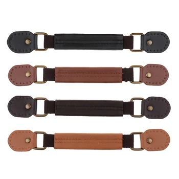 1x Leather Furniture Handle Door Pull Handle Handbag Purse Bag Strap Handle Suitcase Handle Replacement Luggage Handle Pulls yellow brass chinese vintage lion head furniture door pull handle 190 260mm