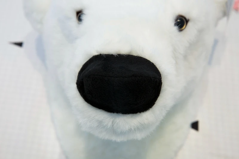 Милые скандинавские головы полярного медведя моделирование 3D животных детские плюшевые игрушки украшение комнаты подвесные куклы