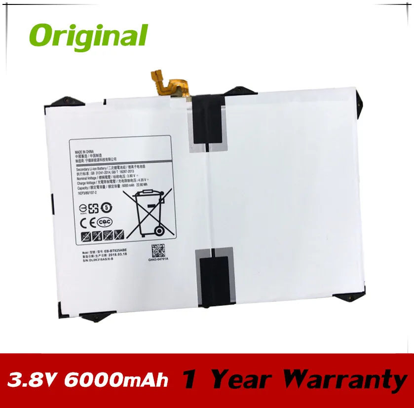 

JPYUASA 3.8V 22.80Wh 6000mAh Original EB-BT825ABE Laptop Battery For SAMSUNG Galaxy Tab S3 9.7 SM-T825C T820 T825 GH43-04702A