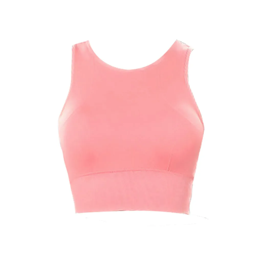 

2019 Brand New Fashion Design Sexy Mesh Back Sports Bra No Steel Ring Yoga Running Vest Type Quick-Drying Apr.