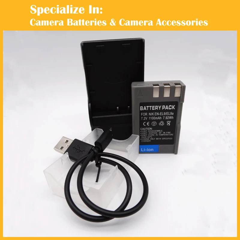 1pcs rechargeable battery charger MH23 EN EL9 ENEL9 For Nikon DF D40 D70s D700 D5100 D3000
