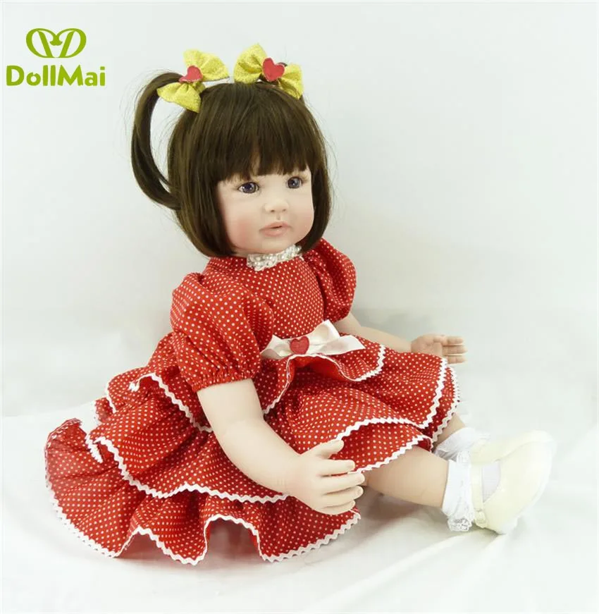 Настоящая кукла vinly силиконовая кукла Reborn Baby Toys 60 см принцесса девочка младенец время Куклы Игрушки для детский подарок на день рождения
