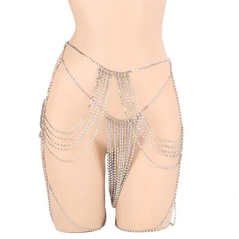 

Crystal waist chain sexy multilayer body jewelry Vintage hollow out beach body chain fashion for women accessories