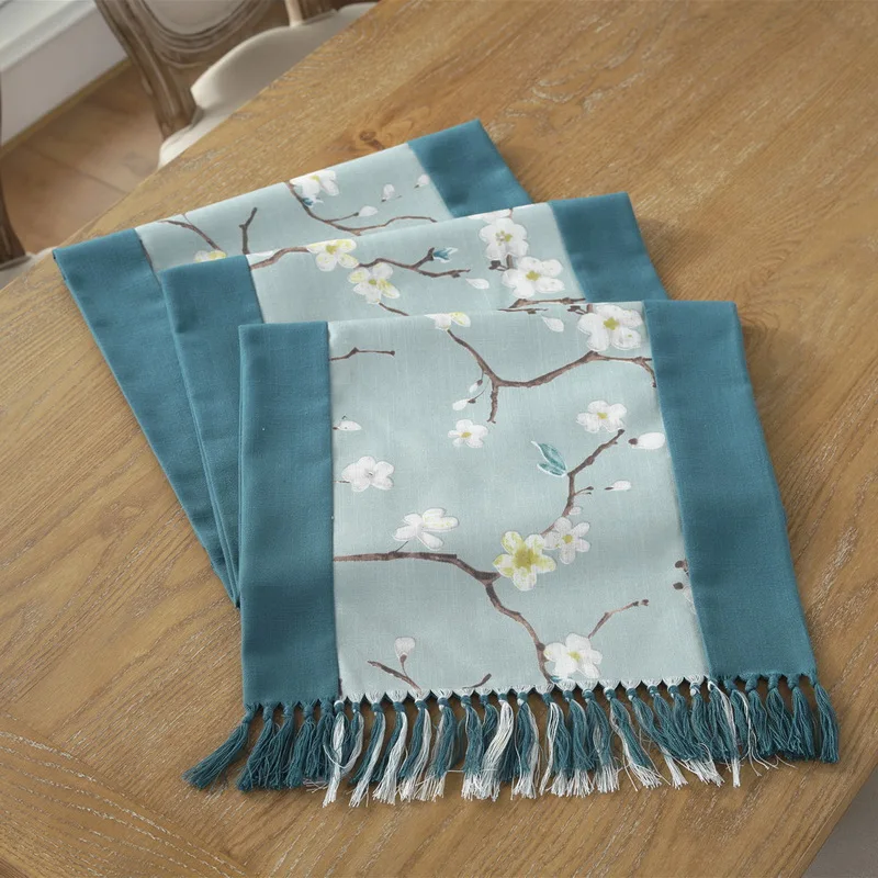 Junwell полиэстер напечатанная, на стол бегун с Hand-made кисточкой скатерть для ужина вечеринок, летниее барбекю и пикников на открытом воздухе