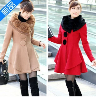 font b women b font winter coat new fall and winter clothes big skirt rabbit