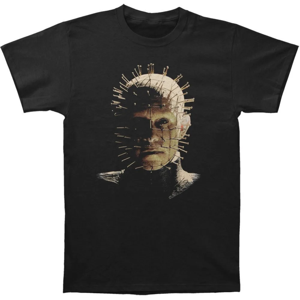 2018 новый летний Для мужчин Лидер продаж Мода Hellraiser Pin глава футболка Размеры S к 3XL