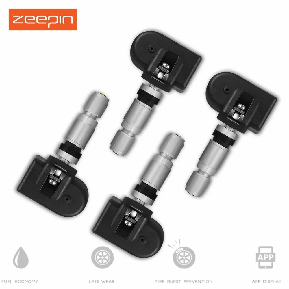 Продажа ZEEPIN BLE TPMS Bluetooth дисплей с низким энергопотреблением система контроля давления в автомобильных шинах 4 внутренних датчика Подходит для iOS Android